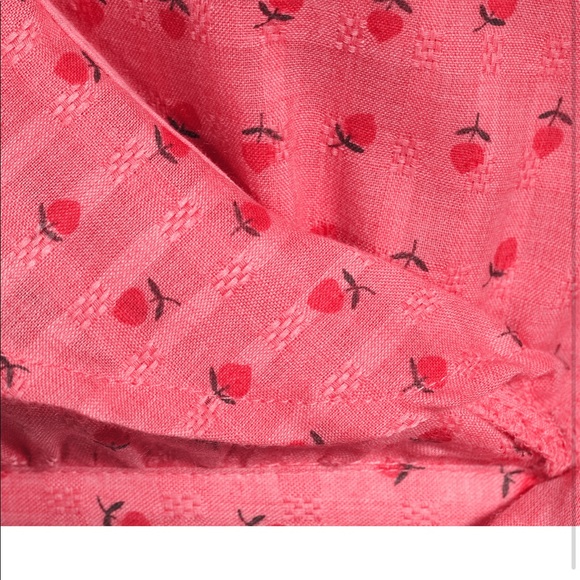 Glamorous Coral Rosebud Cropped Wrap Top Size 12 NWT - Picture 8 of 11